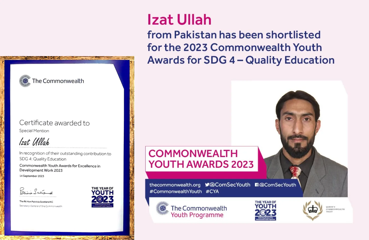 Commonwealth Youth Awards 2023 – Special Mention (SDG 4)